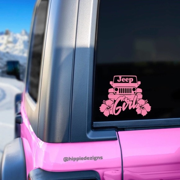 Tie Dye Jeep Girl Vinyl Decal | Jeep Decal For Women - Picture 5 of 13